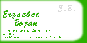 erzsebet bojan business card